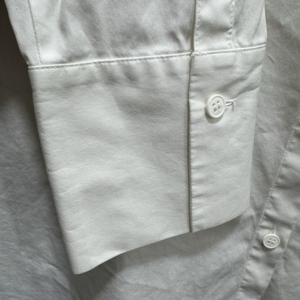 Lafayette 148 Preppy Business Button Up Shirt Women's L Off White Long Sleeve - Picture 6 of 12